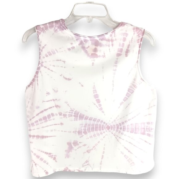 COLSIE-Crop Top Tank-Women's-MEDIUM-Purple-White-Casual-Summer-Cool-Comfort - Picture 3 of 5
